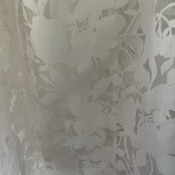 Anthropologie sheer floral white maxi skirt with liner - Picture 3 of 4